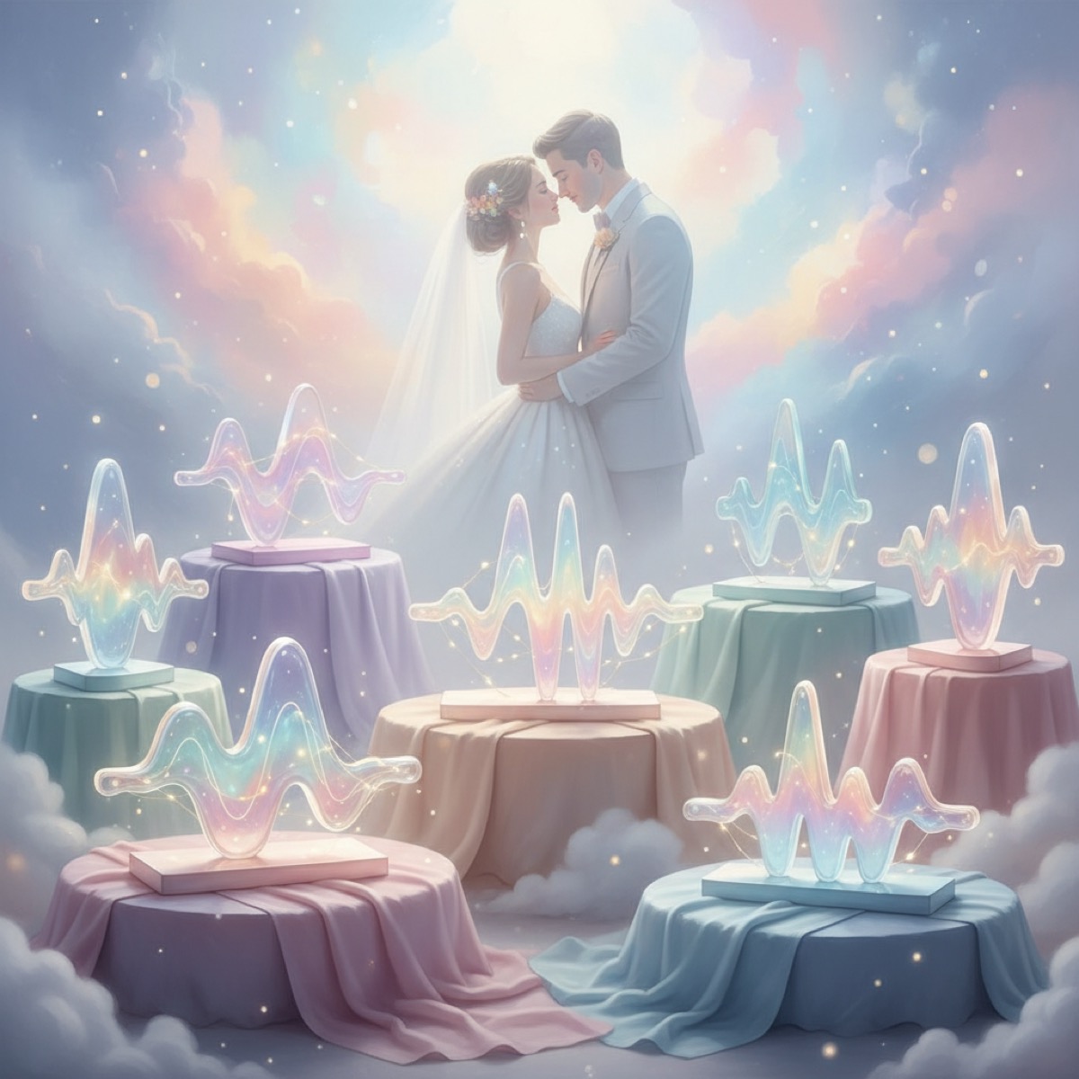 Pièces d'Art Audio Personnalisées pour Vœux de Mariage